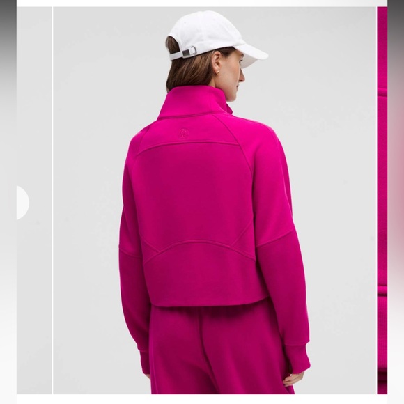 NWT Scuba Oversized Funnel Neck  / Ripened Raspberry / Gold - Picture 2 of 7